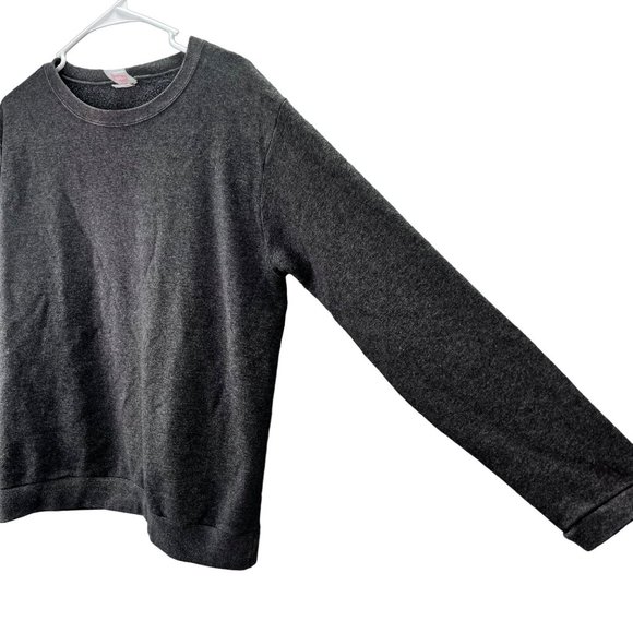 Hanes Her Way Premium Pullover Sweatshirt size M Women Charcoal Gray Crewneck - Picture 2 of 4